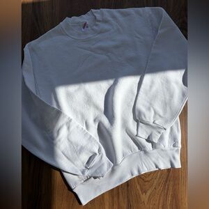 Vtg Jerzees White Unisex Crewneck Sweatshirt